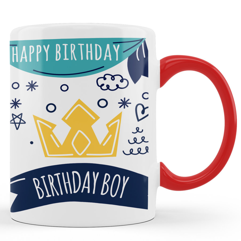 Printed Ceramic Coffee Mug | Birthday Boy | 325 Ml 